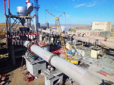 蒙古3x2500吨水泥生产线工程安装现场